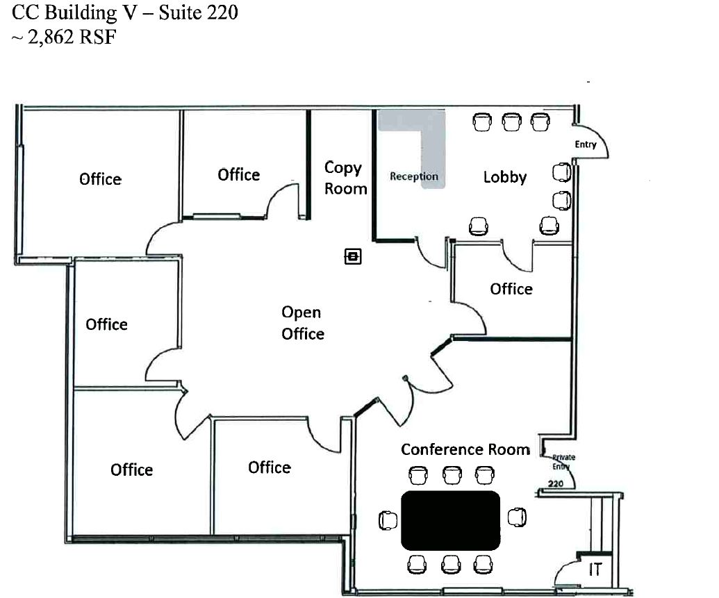 Furnished Office for Sublease - 2,862 SF: 8905 W Post Rd Ste 220, Las Vegas, NV 89148